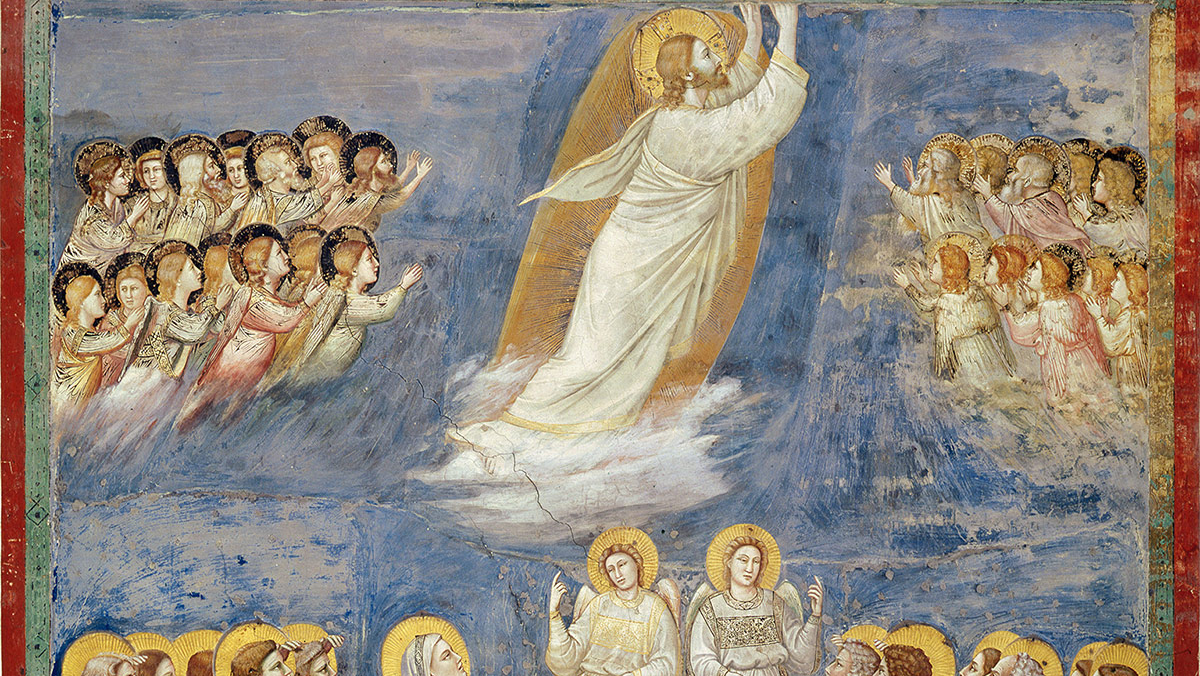 detail of the Ascension of the Lord by Giotto