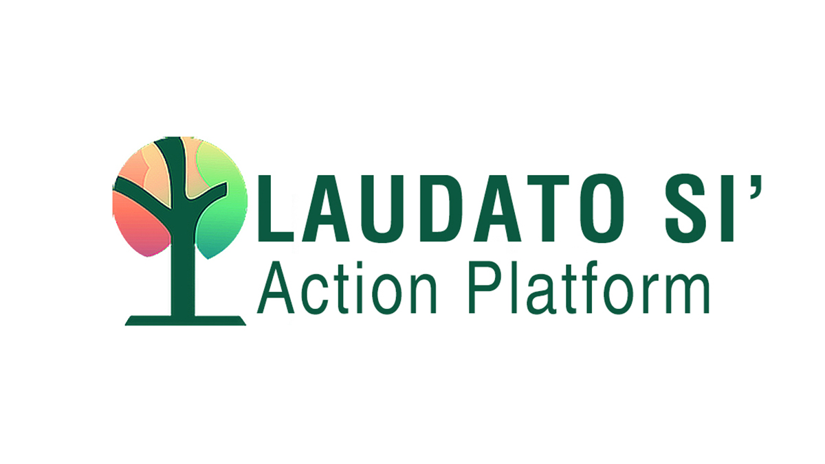Laudato Si Action Platform logo featuring a tree with a rainbow coloured top
