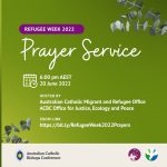 Image promoting the Prayer Service for Refugee Week, 20 June