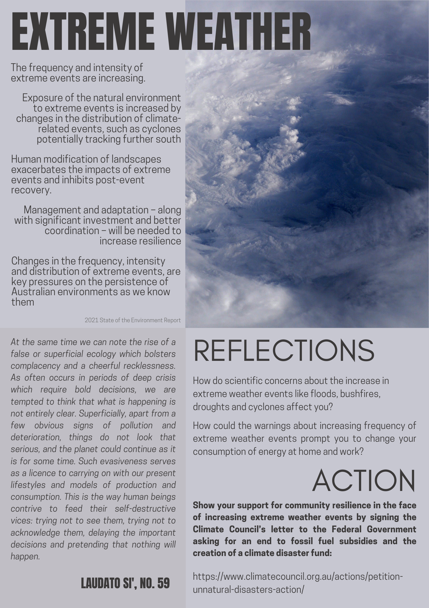 Extreme Weather Action Sheet